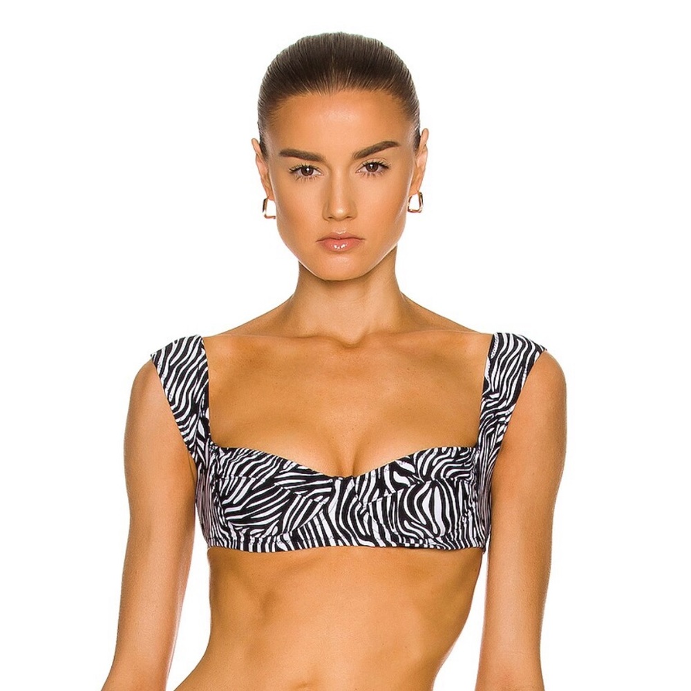 Tropic of C Zebra bikini top S